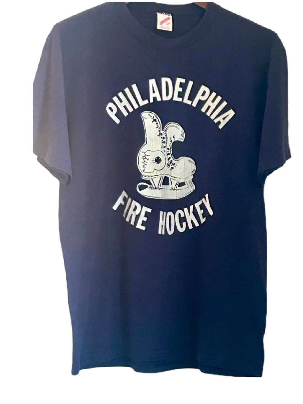Vintage Philadelphia Fire Hockey T-Shirt – Made in USA – Jerzees – Size L 42-44